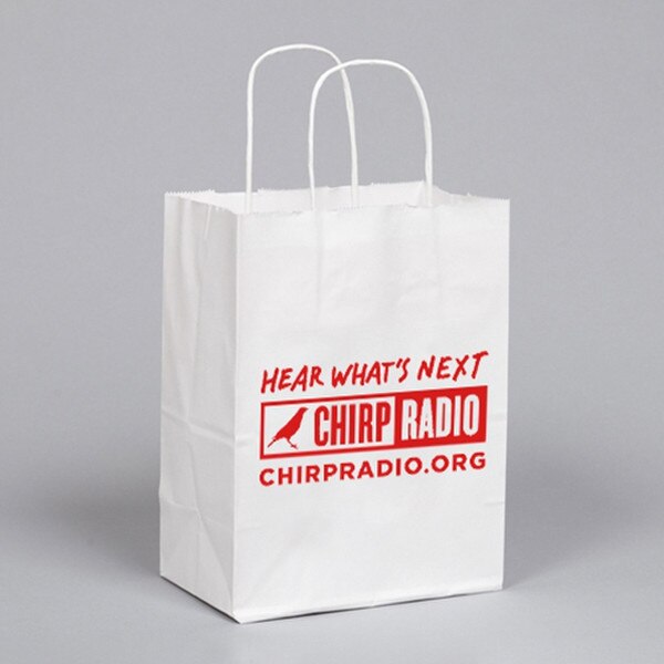 White Kraft Custom Printed Paper Sh